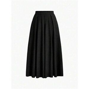 Elastic Waist Pleated Detail Skirt